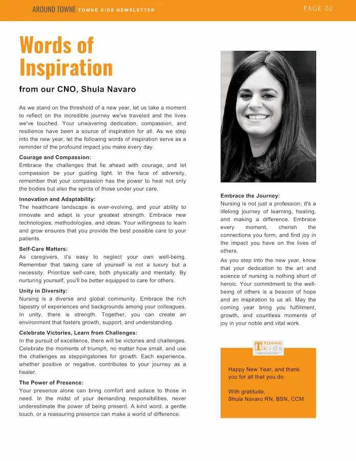 Towne Kids CNO Words of Inspiration