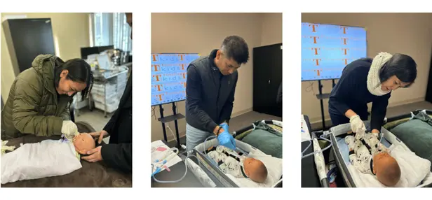 Filipino nurses in clinical training for USRN jobs with visa sponsorship through Towne Kids