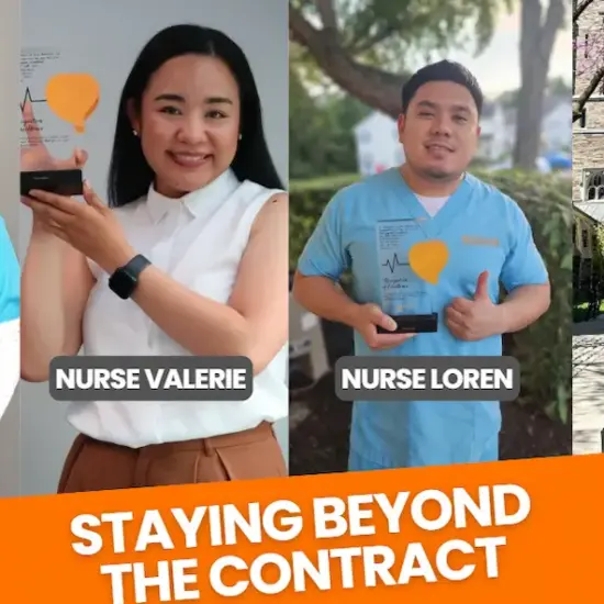 Four smiling individuals holding a trophy with their names displayed and the text “Staying Beyond the Contract